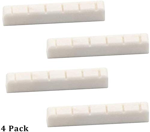 Classical Guitar Nut Real Buffalo Bone Grooves 6 String Bridge, 52x6x9/8.5mm (Pack of 4) Classical Nut