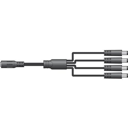 Mercury | Splitter Lead 2.1mm DC Power Socket – 4 x 2.1mm DC Jack Plugs, Black