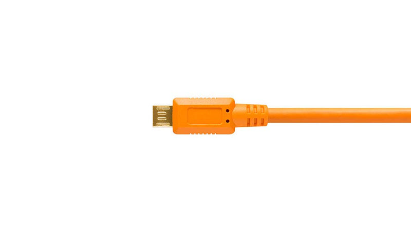 Tether Tools TetherPro USB 2.0 to Micro-B 5-Pin Cable, 15' (4.6m), High-Visibility Orange