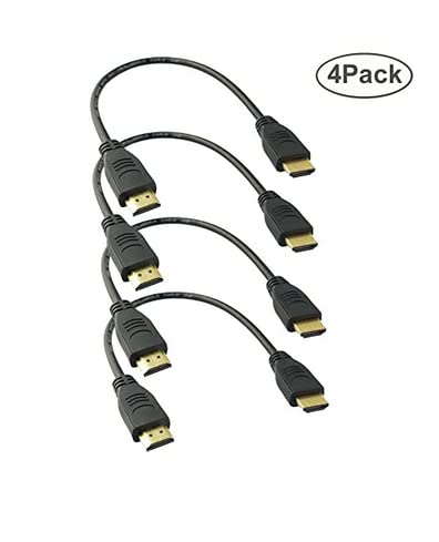 MMNNE 4Pack 8Inch 8K Ultra HD High Speed 48Gpbs HDMI Cable, 8K@60hz 4K@120hz 144Hz eARC HDR10 4:4:4 HDCP 2.2 (8inch 8K Straight)