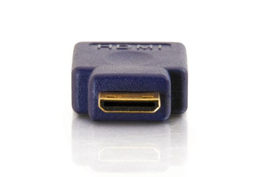 C2G Mini HDMI to HDMI, HDMI Adapter, Velocity Female to Male Adapter, Blue, Cables to Go 40435 A Female to HDMI C Male Adapter