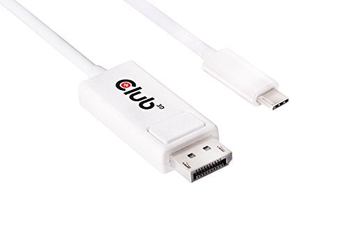 Club3D CAC-1517 USB-C to DisplayPort Adapter Cable (3.93'/1.2m) for 2016 MacBook Pro, Retina 2015/2016, Chromebook Pixel 2015, Thunderbolt 3