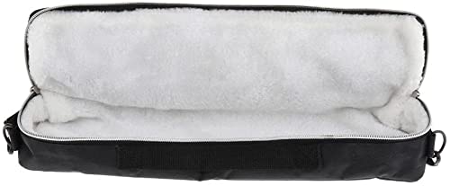 Jiayouy Lightweight 17 Hole Flute Case Cover Bag Carry Bag with Adjustable Shoulder Strap & Plush Lining Black 17.3"x 3.5"x 2.17"
