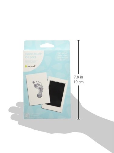 Pearhead Newborn Baby Handprint or Footprint “Clean-Touch” Ink Pad, Black Clean-Touch Ink Pad, Black