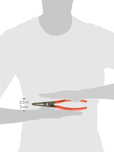 KNIPEX Tools - Precision Circlip Pliers, Internal, Straight, 1 37/64"-3 15-16" Bore Dia. (4811J3)