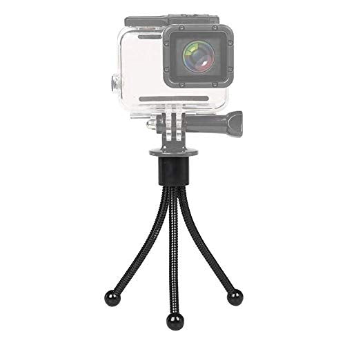 Dericam Webcam Stand,Mini Camera Tripod, Lightweight Adjustable Mini Tripod Stand for Conference Room Desktop(Camera Stand Black)
