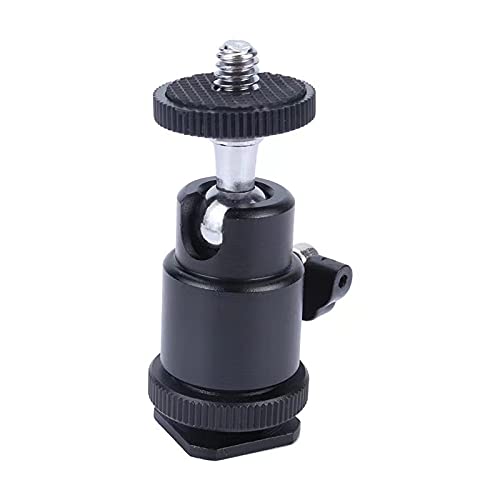 Donuts Hot Shoe Mount Adapter 1/4" Thread Mini Ball Head Ring Light Adapter for Cameras Camcorders Smartphone Microphone Gopro Canon LED Video Light Video Monitor Tripod Monopod camera hot shoe mount 2 pack