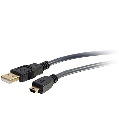 C2G USB Cable, Mini USB Cable, USB 2.0 Cable, USB A to B Cable, 9.84 Feet (3 Meters), Black, Cables to Go 29652 9.8 Feet Ultima USB A to Mini B Male