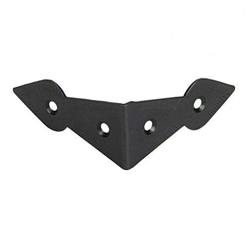 Set of 4, Hardware Surface-Mounted Chest/Trunk Corner/Box Corners, Natural Black Finish, Stamped Steel Construction, Edge Guard Box Table Cabinet Trunk Corner Protector, Decorative Corner Brackets Set of 4
