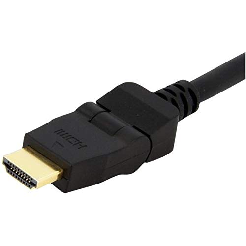 StarTech.com 6 ft. (1.8 m) High Speed HDMI Cable - 180° Swivel Connectors - 4K30 - HDMI - HDMI Cord (HDMIROTMM6), Black 6 ft / 2m (180° Rotation)