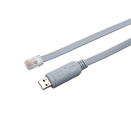 USB Console Cable, USB Male to RJ45 Male FTDI Chip Console Cable for PCs Laptops Router and More(USB 10FT 3m) USB to rj45 3m