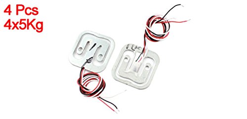 uxcell 4 Pcs 4x5Kg 3-Wire Half Bridge Scale Electronic Weighing Sensor for Kitchen Scale,Human Body Bathroom Scale, Jewelry Scale