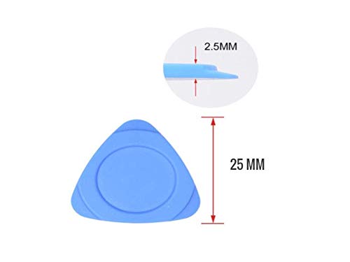 10 Piece Universal Triangle Plastic Pry Opening Tool for iPhone Mobile Phone Laptop Tablet LCD Screen Case Disassembly Blue Guitar Picks by Deal Maniac