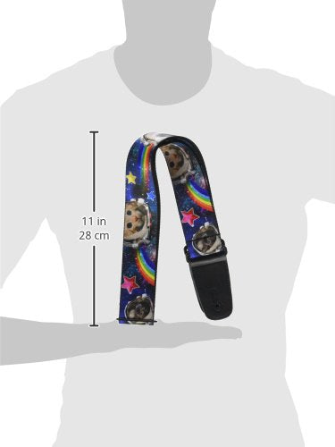Buckle-Down Guitar Strap Astronaut Cats In Space Rainbows Stars 2 Inches Wide (GS-W30162)
