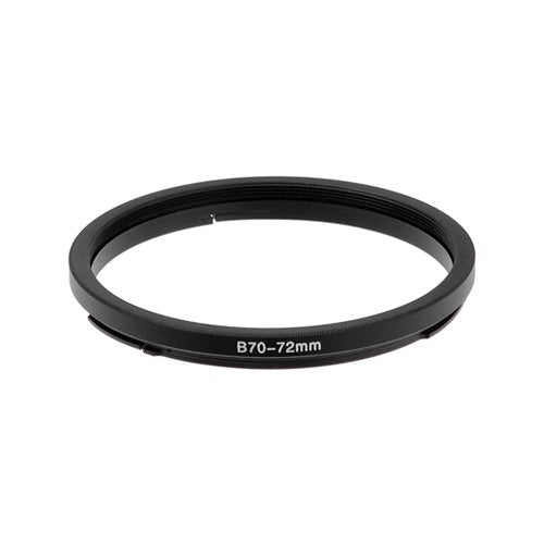 Fotodiox Bayonet 70 B70-72mm Step Up Filter Adapter Ring for Hasselblad, Anodized Black Metal Filter Adapter Ring 70-72mm