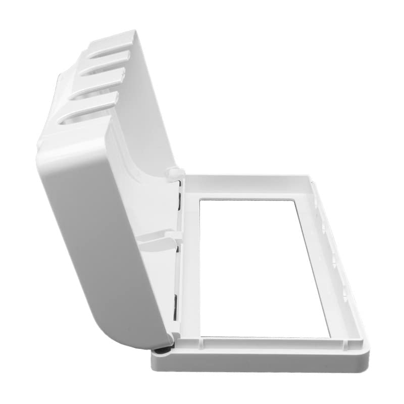 Fielect Weatherproof in Use Outlet Cover Plug Receptacle Protector for Retrofit Siding Construction White 118 Type 210x95x41mm 2Pcs
