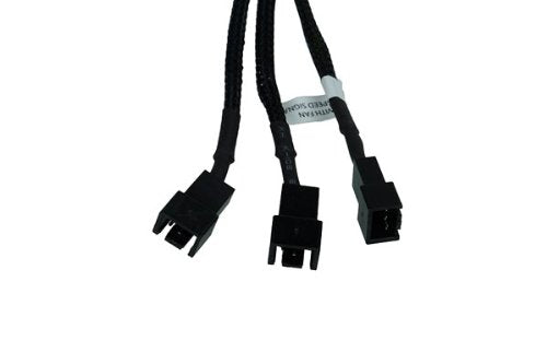 Phobya Y-Cable 3Pin Molex to 3X 3Pin Molex 60cm - Black Cables Fan Cables & adptors