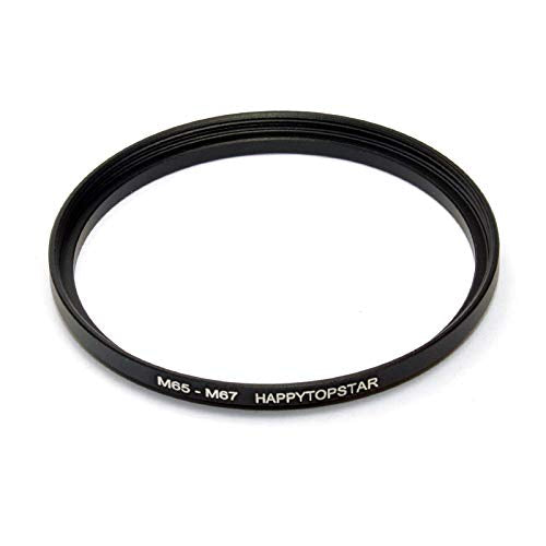 Metal M65 to M67 65-67 Male to Female 65mm 1mm Thread Pitch to 67mm 0.75mm Thread Pitch 65mm-67mm Step-Up Coupling Ring Adapter for Lens Filter