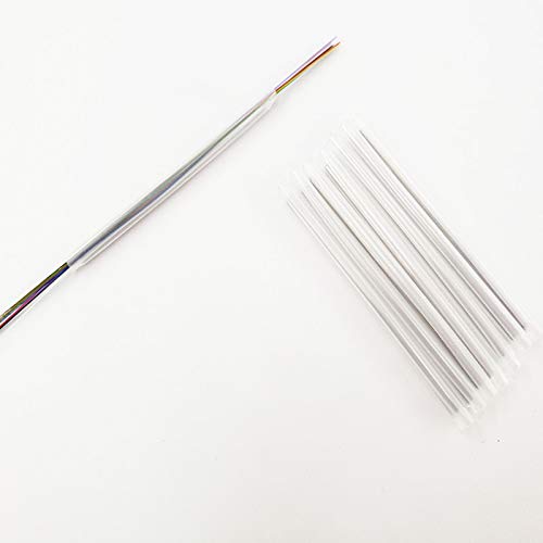 600pcs Fiber Splice Sleeves（2.6mm diam, 60mm Length）Fusion Fiber Optic Cable Heat Shrinks Tubing 304 Stainless Steel PE Clear Bare Optical Fiber Fusion Pipe hot melt Protection Tubes