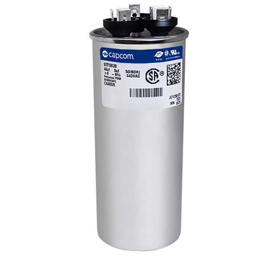 Trane CPT00668 / CPT-0668 - 40 + 5 uF MFD x 440 VAC Genteq Replacement Dual Capacitor Round # C4405R / 97F9838