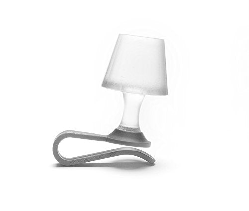 Peleg Design Luma Smart Mobile Phone Night Light, Tiny Lampshade Clip on Phone Flash Led Light Holder, Grey