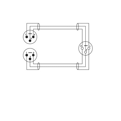 [AUSTRALIA] - GLS Audio 6 Inch Patch Y Cable Cords - XLR Female to Dual XLR Male Cables - 6" Y-Cable Cord Splitter - 4 Pack 