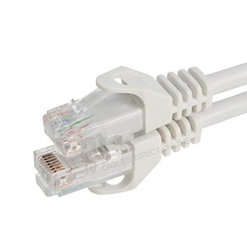 Cables Direct Online Snagless Cat5e Ethernet Network Patch Cable White 20 Feet 20ft