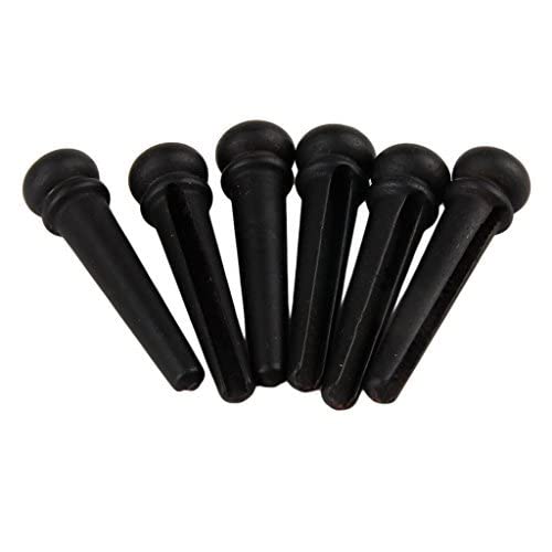 [AUSTRALIA] - MUSICAL STRING 6 Piece ebony Guitar Bridge Pins for Acoustic Guitar 