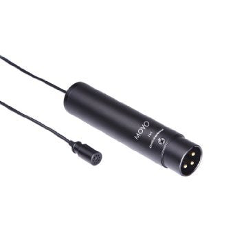 [AUSTRALIA] - Movo LV4-O Omnidirectional XLR Lavalier Microphone Phantom Power with Metal Lapel Clip and Windscreen Accessories - Great External Lav Mic for Music, Podcast, Live Stream, Filming or YouTube Recording 