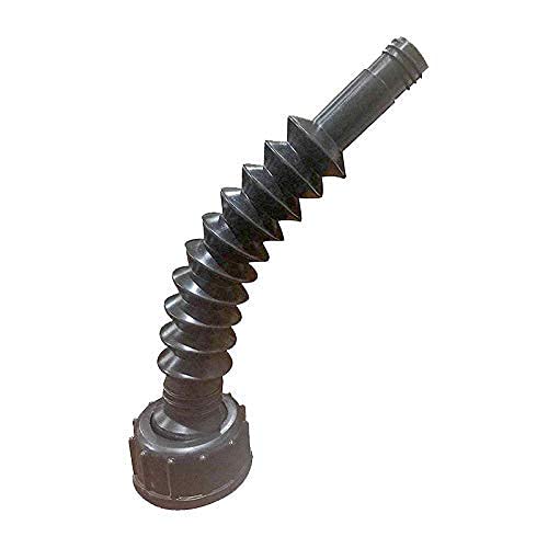 Retail Pack Flexible Replacement Gas Spout with 2 Screw Collar Caps(1 Fine & 1 Coarse - Fits Most Of The Cans), 2 Base Caps, 1 Stopper Cap and 1 Stainless Steel Filter/Flame Arrestor.