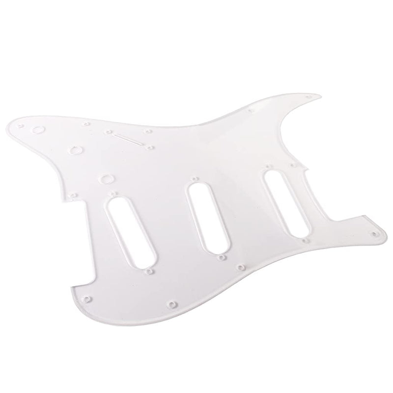 Alnicov 11 Hole PVC Clear SSS Guitar Pickguard Scratch Plate With Gold Screws for ST Electric Guitar