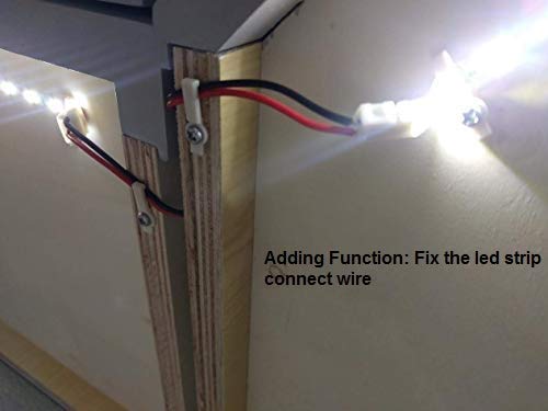 LED Strip Light Fix Clip 100PCS Pack with Screws Suit for IP20/IP44 8MM,10MM Width LED Strip Light Ideal for 8/10mm Wide Non-waterproof Strip Lights