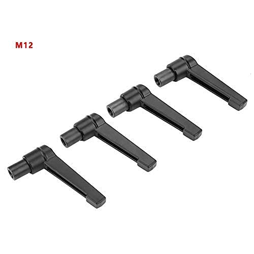 4 pcs Lever Handle M12, Machine Cam Lever Adjustable Clamping Knob Stainless Steel Female Thread Nuts M4/5/6/8/10/12 (M12-95mm)