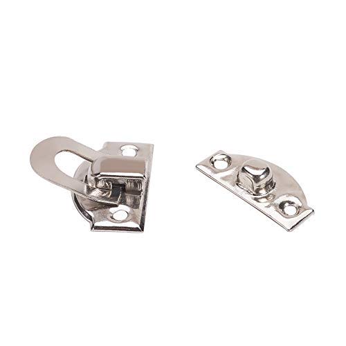 MroMax 50PCS Box Buckle Latches Catch Toggle Hasp 0.83" x 0.79"Silver for Jewelry Case Vintage Box Wooden Case Hasp Lock Latch Silver