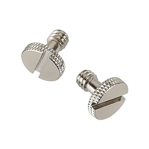 [AUSTRALIA] - CAMVATE 1/4"-20 Slotted Screw for Camera Quick Release Plate (2 Pieces) - 2025 
