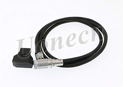 Uonecn Red Epic Scarlet Camera Power Cable D Tap to Right Angle 1B 6 Pin Female Flexible Thin Cord 39''