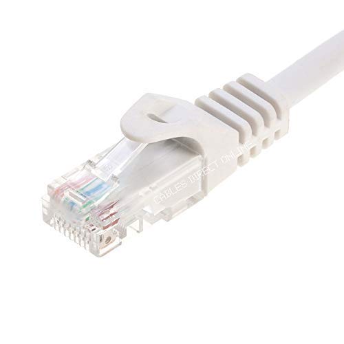 Cables Direct Online Snagless Cat5e Ethernet Network Patch Cable White 20 Feet 20ft