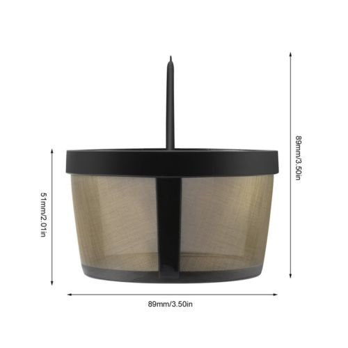 GoldTone Reusable 4 Cup Basket Mr. Coffee Replacement Coffee Filter with Mesh Bottom - Mr. Coffee Permanent Coffee Filter for Mr. Coffee Maker and Brewer 1 Pack