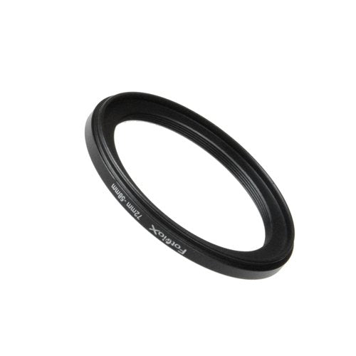 Fotodiox Metal Step Down Ring, Anodized Black Metal 72mm-58mm, 72-58 mm 72-58mm Adapter