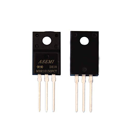 (Pack of 10pcs) MBR10150FCT/MBRF10150CT/MBR10150 ASEMI ITO-220AB Schottky Barrier Diode Mikron Chip 10a150v for LCD