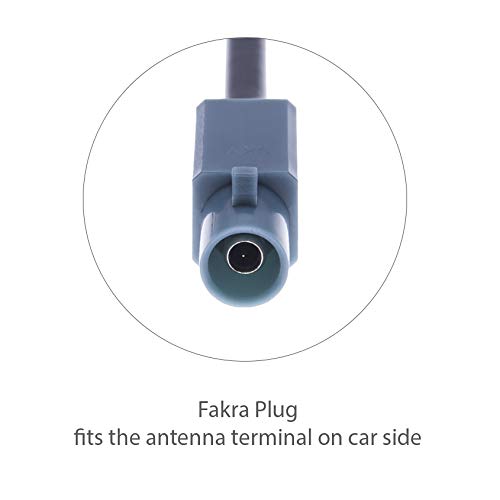 Dual Fakra Antenna Adapter & Diversity System by Keple, Vehicle Aerial Stereo Aftermarket Radio Amplified Antenna Adaptor for Cars, Double Fakra to Radio Male Plug