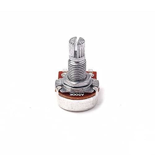 Alnicov Mini Guitar Potentiometers Pots A500K Long Split Shaft Tone Volume Audio Control for Electric Guitar Bass