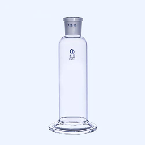 Lab Gas Washing Bottle Glass 250ML Vacuum Trap with Two Bend Tubes 29/32 Joint Borosilicate Glass for Chemistry Lab Glassware Kit