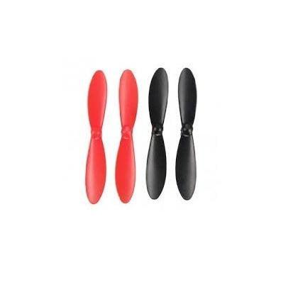AFUNTA Propeller Blades Protection Guard Cover and Props 5X Sets Compatible X4 H107C H107D Quadcopter -- Black / Red