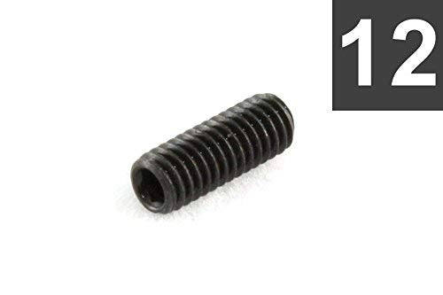 Allparts GS-0049-003 Pack of 12 Black M3x8 Guitar Bridge Height Screws