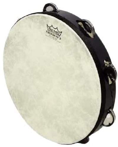 Remo Fiberskyn Tambourine - Quadura Black, 8"