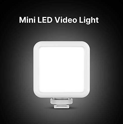 VIJIM on Camera Light 49 LED Video Light, Mini LED Panel w Built-in 2000mAh Li-ion Battery for Canon, Nikon, Samsung, Olympus and Other Digital SLR Cameras for Photo Studio Video Photography