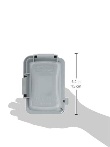 TayMac MM420G Single Non-Metallic 1-Gang Nonmetallic Extra Duty Weatherproof In-Use Horizontal/Vertical 16-in-1 Standard Cover, 2.75 in, Gray