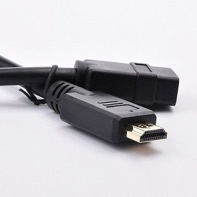 AYA 25Ft (25 Feet) 24AWG High Speed HDMI Male to Female Extension Cable Ethernet, CL2, Audio Return, 4K 3D and in Wall Ready