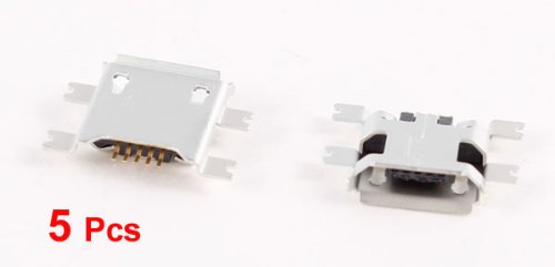 [AUSTRALIA] - uxcell 5 Pcs Micro USB Type B Female Socket 180 Degree 5-Pin SMD SMT Jack Connector 